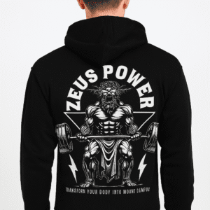 Zeus Power Hoodie – Black Gym & Streetwear
