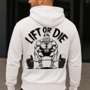 Lift or Die Hoodie – White Edition